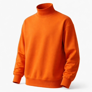 Sweat-shirt à col roulé personnalisé 100% coton, séchage rapide, écologique, respirant, unisexe, toutes saisons, fabrication OEM, vente en gros, impression numérique - Product Image 3