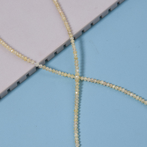 Collier de 15 carats en diamants naturels jaune clair, authentiques, taille ronde, mélange de diamants, scintillant, jaune pastel, extraits de la terre - Product Image 2