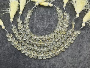 Cuentas de Cuarzo Limón Natural AAA, Facetadas en Forma de Corazón, 7-8MM, Hilo de 8 Pulgadas, Cuentas de Cuarzo Limón Natural al por Mayor - Product Image 5