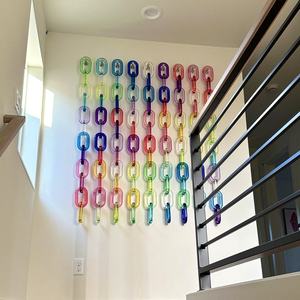 Decoración Moderna para Pared con Cadena de Ángeles de Resina Ecológica y Colorida para Sala de Estar, Dormitorio y Oficina - Product Image 3