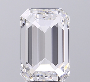 Diamant de laboratoire synthétique 11 carats taille émeraude, taille marche majestueuse, DEF VVS, clarté impeccable, pour sertissage central de haute joaillerie - Product Image 1