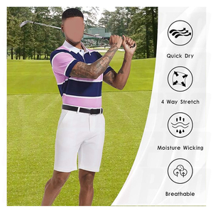 Camiseta de Rugby Personalizada con Logotipo, de Algodón Grueso, Azul Marino, Rosa y Blanco, con Rayas Clásicas, Mangas Largas, Camiseta Polo para Hombre, con Rayas de Color en Contraste - Product Image 4