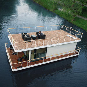 Maison préfabriquée en conteneur, bateau, <span class=keywords><strong>barge</strong></span>, quai, grande maison de luxe préfabriquée, capsule spatiale C70, maison-bateau, hausboot, sans moteur - Product Image 6