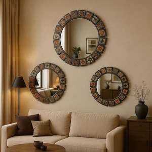 Handmade Modern Industrial Luxury Mosaic Wall Picture <b>Frame</b> Unique Bone Inlay Design Indian Manufacturer Glass Metal - Product Image 4