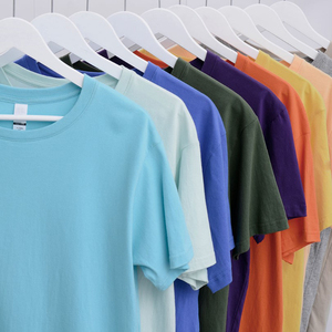 Camiseta de Hombre de Manga Corta con Cuello Redondo, Color Sólido, 100% Algodón, Corte Regular, Estilo Casual, Tejido de Punto, Transpirable, Diseño Liso - Product Image 2