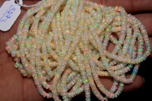 Cuentas Redondas Lisas de Ópalo Etíope Natural de Grado AAA, Multicolor, 3mm-5mm, Agujero de 0.40mm, para Fabricación de Joyas, Efecto de Color/Fuego, Octubre - Product Image 6