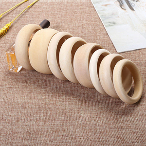 Pulseras de Madera Natural sin Tratar para Niños, Hechas a Mano, Anchas y Lisas, Venta al por Mayor SC - Product Image 3