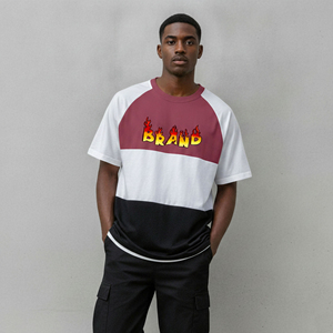 Camiseta de hombre personalizada de algodón 100% de talla grande, corte holgado, 210 g/m², estilo hip hop, ecológica, lisa y personalizable. - Product Image 1