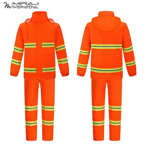 Vêtement de travail pour homme de haute qualité, couleur orange, imperméable, réfléchissant, avec capuche et manches longues, avec costume - Product Image 4