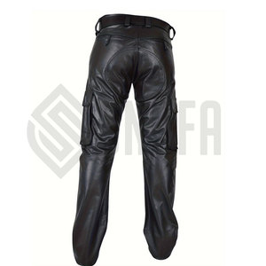 Real 100% Genuine Mens Leather Pants Top Quality Leather Men's Pant Black Color Leather Pants With Best Price - Product Image 4