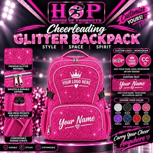 Sac à dos de cheerleading scintillant, design personnalisé, sac d'école pour équipe de danse, fabricant et exportateur de sacs à dos en tissu scintillant - Product Image 4