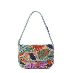 Pink <b>green</b> colour Indian Fashion Style Handmade Beaded Designer Clutch <b>Purses</b> Bohemian Style Evening Shopping - Product Image 5