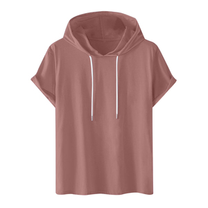 Custom Short Sleeve Winter Fleece <b>Pullover</b> Hoodie OEM ODM Manufacturer Premium Cotton <b>Men</b> Women Bulk Wholesale Private Label - Product Image 3