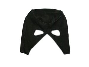 หน้ากากหนังแท้สำหรับฮาโลวีน พร้อมซิปที่ปากและสายรัดด้านหลัง ปรับได้ สีดำล้วน ใช้ได้ทุกฤดู - Product Image 2