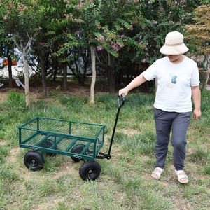 Carretilla de Jardín Verde para Transporte Fácil de Leña - Product Image 1