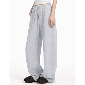 Womens Barrel Ankle Sweatpants Fleece Lined Baggy Sweat Pants Interior <b>Drawstring</b> <b>Trousers</b> Barrel Sweats With Pockets - Product Image 4