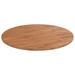Plateau de table en bois de chêne massif brun clair durable de 35,4 pouces de diamètre pour salle à manger, durable et élégant - Product Image 1
