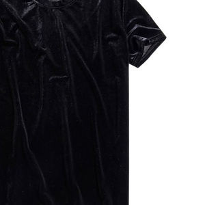 Fabricant de vêtements de créateurs, t-shirt homme à manches courtes en velours, t-shirt en velours personnalisé pour homme - Product Image 3