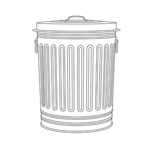31 Galon Galvanized Iron Utility - Trash Can with <b>Lid</b> - Product Image 6