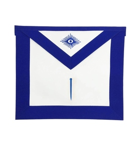 Delantal de Oficial de la Logia Tyler Blue, Azul Real, Regalia Masónica, Ceremonial, Tradicional, de Primera Calidad - Product Image 1
