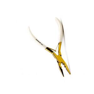 Pinzas de Acero Inoxidable para Extensiones de Cabello con Mango de Goma Antideslizante, Pinzas Profesionales para Abrir y Cerrar Anillos Micro - Product Image 4