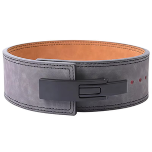 Ceinture de musculation réglable unisexe en cuir de vachette antidérapante et robuste Geo Brother Company avec boucle à levier - Product Image 2