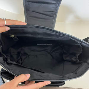 Custom Cowhide Leather Multifunction Stroller <b>Bag</b> for Moms Hair-on Hide <b>Nappy</b> Organizer with Multiple Pockets & Adjustable Strap - Product Image 6