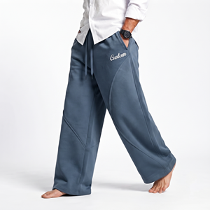 Pantalon de survêtement en molleton de coton surdimensionné pour homme, joggers en coton épais, logo de marque personnalisé, streetwear, vente en gros, fabricant - Product Image 6