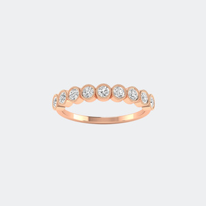 0.55CTW Round Bezel Band Setting Minimalist <b>Ring</b> - Product Image 6