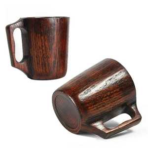 Jarra de Madera Pulida para Café, Hecha a Mano, Ligera, a Prueba de Fugas, Estilo Americano, para Cerveza o Té, Jarra Tradicional de Madera Sólida - Product Image 1