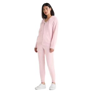 Conjunto Deportivo Rosa Claro para Mujer, Sudadera con Capucha y Pantalones Deportivos, Ropa Deportiva Informal y Cómoda de Dos Piezas, Ropa Deportiva al por Mayor para Mujer - Product Image 2
