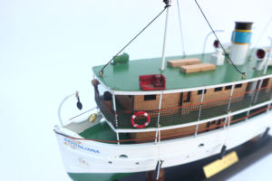 Hecho a mano 30cm SAVONLINNA Steamboat elegante Vintage River Cruiser decoración pintada técnica - Product Image 3