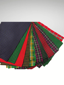 Manta Africana Safaa Auténtica Maasai Shuka - Diseño a Cuadros Verde y Amarillo - Manta de Safari Keniano 100% Acrílica - Tapete Multiusos para Picnic - Product Image 3