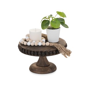 Base Redonda de Madera de Teca para Tartas - Soporte de Exhibición de Lujo Hecho a Mano al por Mayor - Product Image 1
