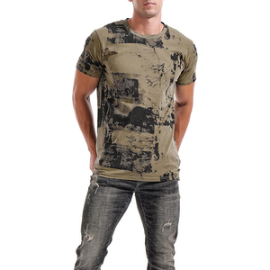 Camouflage Printed Short Sleeve T-<b>Shirt</b> Slim Fit Quick Dry Jersey O-Neck Casual Sport Wear - Product Image 4