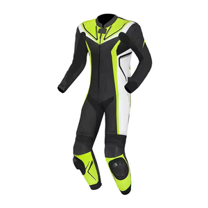 Combinaison de moto en cuir pour homme, manches longues, colorée, respirante, utilisable toute l'année - Product Image 2
