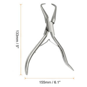 Pinzas Profesionales de Acero Inoxidable Plateado para Extensiones de Cabello con Dientes, Herramientas para Extensiones de Cabello en Venta - Product Image 2