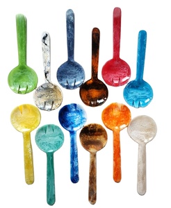 ช้อนส้อมเรซินทำมือคุณภาพดีที่สุดเป็นมิตรกับสิ่งแวดล้อมและขัดเงาอย่างดีด้วยการออกแบบที่สวยงามสำหรับบ้านโรงแรมร้านอาหาร - Product Image 1