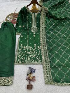 Presernting New Ready To Wear Spacial Fancy Design Heavy Embroidery And Sequence Work <b>Top</b> - Plazzo With Dupatta - Product Image 2