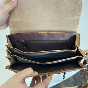 Sac à bandoulière vintage en cuir véritable pour femme, petit sac à main, design classique à rabat, voyage quotidien, élégant sac à main marron - Product Image 6