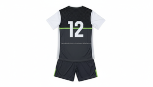Uniforme de football pour hommes, col en V réfléchissant, séchage rapide, respirant, personnalisable, OEM, vente en gros - Product Image 2