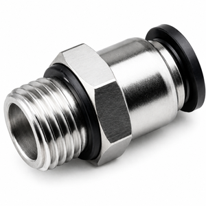 Nouveau raccord rapide en acier inoxydable 3D TECHNO, connecteur de tube à filetage mâle, série PC-G, refroidissement par eau, pneumatique - Product Image 1