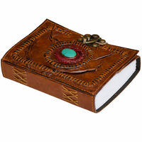 Carnet de croquis vierge en cuir vintage New Era, papier à bords festonnés style antique, 120 feuilles, personnalisable avec logo, vente en gros