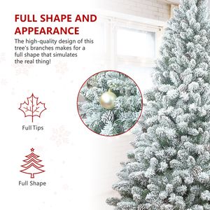 Árbol de Navidad Artificial de PVC Preiluminado de 7 pies con Ramas Articuladas y Piñas Decorativas - Product Image 3