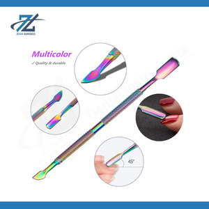 Double-Sided Nail Cleaner & Cuticle Pusher Portable Manicure Pedicure <b>Tool</b> Foot File Rasp Stone Professional Nail Care Kit - Product Image 4