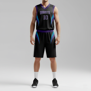 Basketball Practice Uniform Wholesale OEM Manufacturer Custom Logo Embroidery Lightweight Polyester Sports Apparel Supplier - Product Image 1