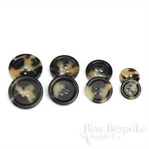 Botones Redondos de Cuerno de Búfalo de Alta Calidad, Estilo Animal, Duraderos, Hechos a Mano, con 4 Agujeros, para Coser Ropa, Camisas y Trajes - Product Image 1