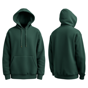 Sweat à capuche personnalisé pour homme, en polaire épaisse 400 GSM polyester/coton, anti-boulochage, séchage rapide, écologique, avec poches, pour l'hiver - Product Image 3