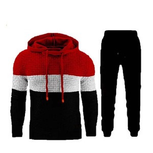 Sweat-shirt à capuche pour homme, couleur contrastée, manches longues, cordon de serrage, coupe décontractée, vêtement d'automne avec poches latérales, 100% acrylique - Product Image 6