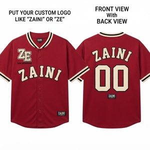 Maillot de football en polyester premium 220g, bordeaux et crème, avec bordure côtelée, logo personnalisé en appliqué sergé, tenue d'équipe professionnelle respirante, col mandarin - Product Image 1